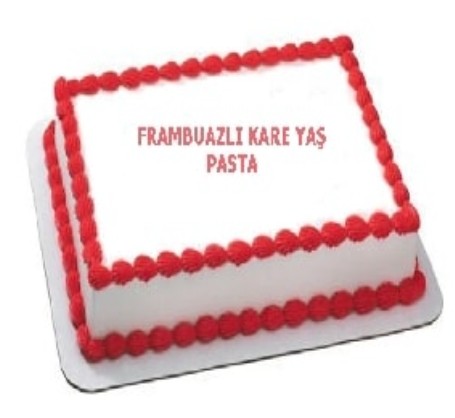 Lezzetli Frambuaz Aromalı 20 Kişilik Yaş Pasta