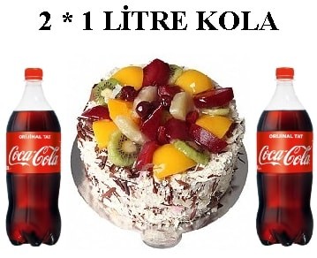 Taze Karışık Meyveli Pasta ve 2x1 Lt Cola Menüsü